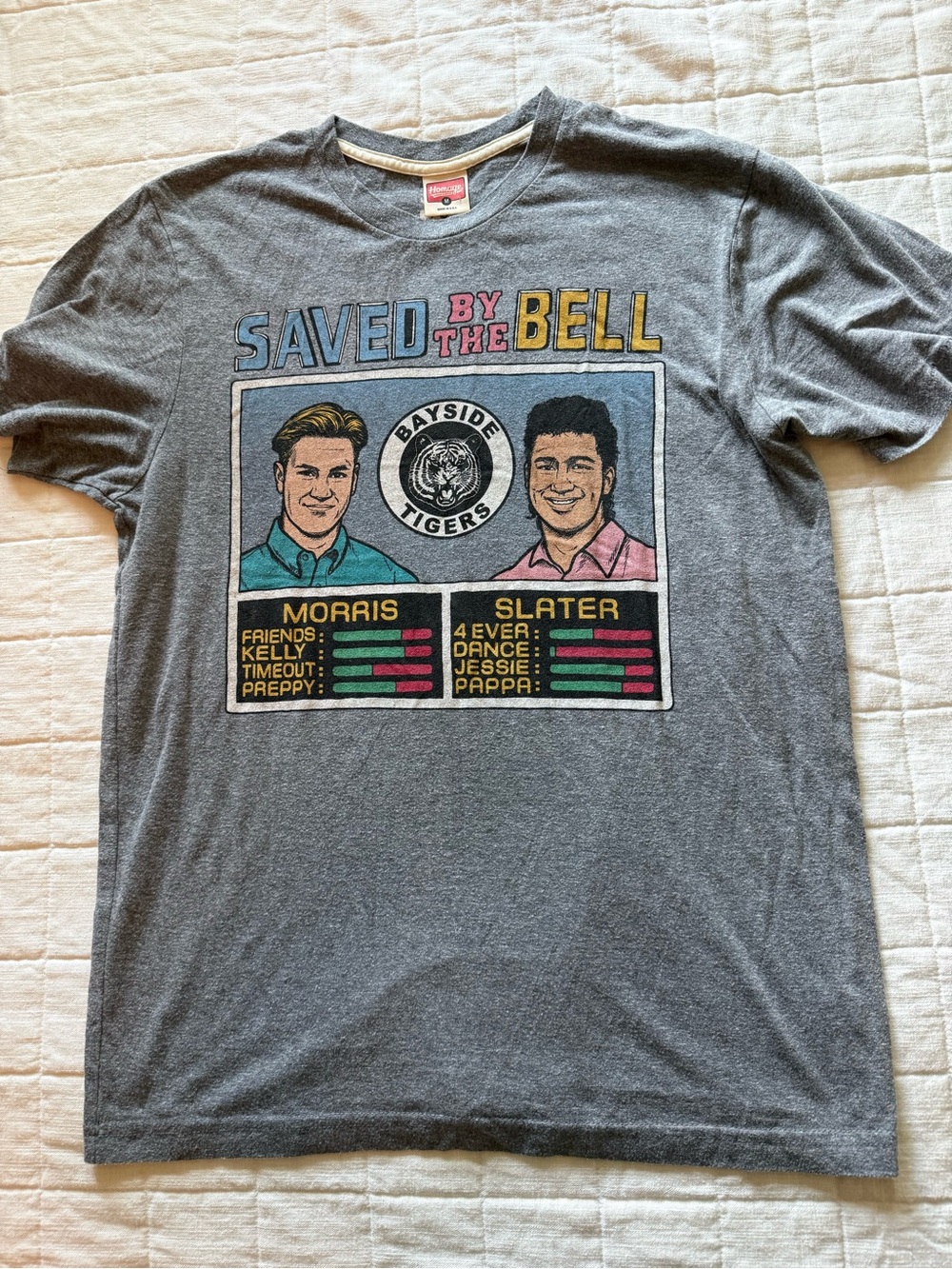 HOMAGE Gray Saved by the Bell Graphic Tee